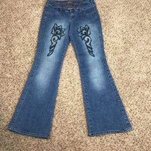 3/50 Gasoline embroidered jeans